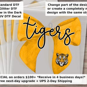 Custom Mascot | Tigers | Mascot | Tigers JPEG | Preppy Mascot | Trendy Mascot DTF Transfer Ready to Press