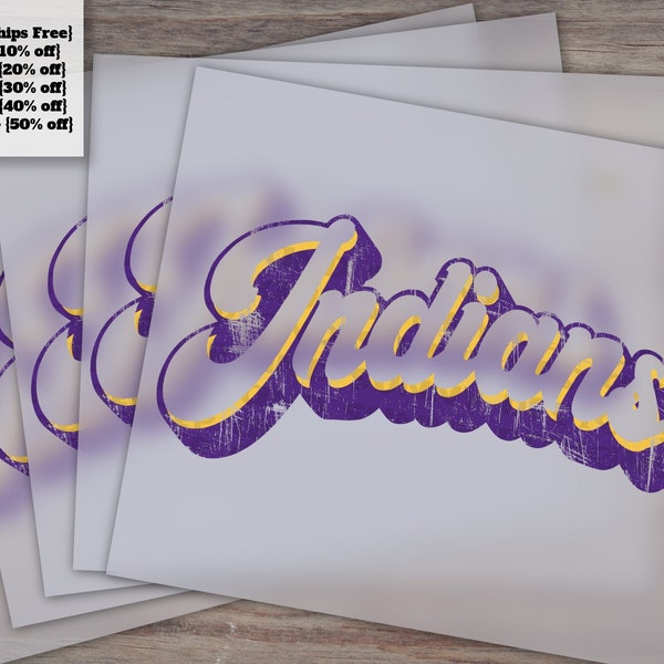 Distressed Retro Indian Spirit Tee Design | Ready for Heat Press and DTF | Ideal for Vintage Clothing Shops