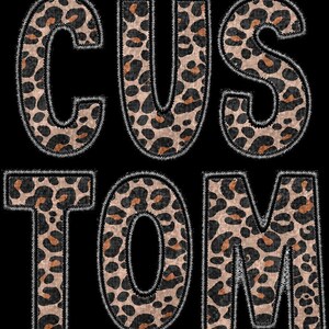 Faux Embroidery and Glitter DTF Transfer | Custom Sequin Patch Look Ready to Press Heat Transfer zdjęcie 4