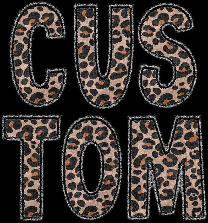Faux Embroidery and Glitter DTF Transfer | Custom Sequin Patch Look Ready to Press Heat Transfer zdjęcie 4