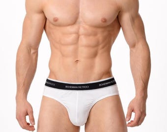 Slip de sport Boho Retroci pour hommes (1 pièce) (modal et matériaux de qualité supérieure) - 4 options de couleurs, 5 options de tailles. Levage 3D, douceur.