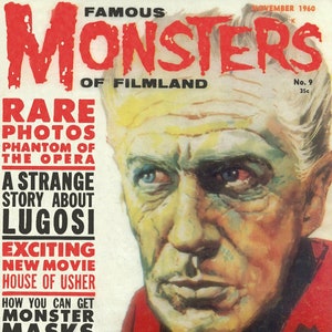 213 magazines célèbres Monsters of Filmland, 213 numéros, programmes de la convention, annuaires, numérisations de cartes à collectionner, téléchargement numérique