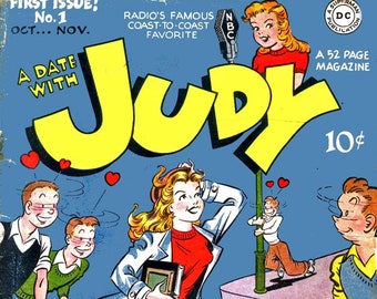 79 Classic Date with Judy Comics  &  Three MP3 Audio recording,   Comic Books, Digital Comic, Vintage Comic Books, Digital Download