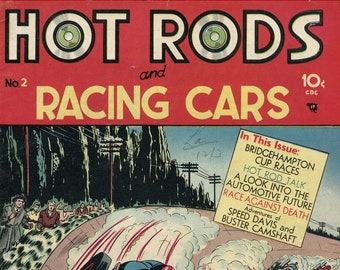 114 numéros de hot rods et de voitures de course, bandes dessinées vintage, bandes dessinées rares Téléchargement immédiat