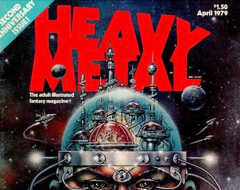 375 Heavy Metal Magazine publica ciencia ficción, cómics raros, cómics vintage, gran colección, descarga digital