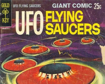 Classic UFO Flying Saucers  - Extraterrestrial Encounters & Sci-Fi Adventures 13 Issues Complete run, Immediate download