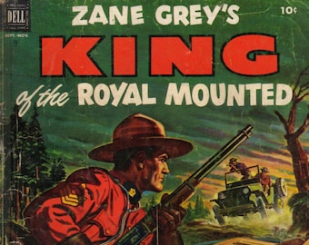 37 Zane Greys „King of the Royal Mounted“ und Western Geschichten - Digitale Comic Sammlung Vintage Comic Serie, Sofort Download