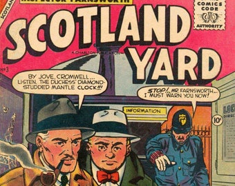 24 Colección de cómics antiguos: 8 Private Eye, 12 Saint, 4 Scotland Yard Comics - Cómics raros, cómics antiguos, descarga inmediata