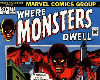 Where Monsters Dwell 1-38 Complete Run Seltene Comics, Vintage Comics, Komplettset Digitaler Download