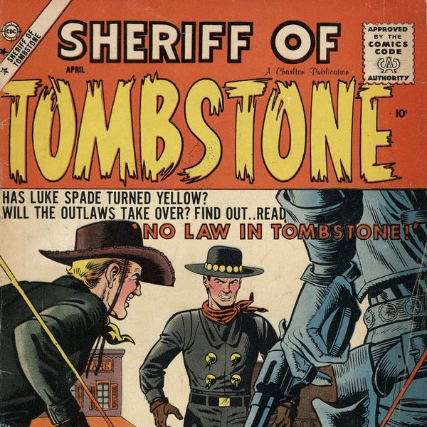 17 Sheriff of Tombstone Comics - Immediate Download - Vintage Comics, Comic Book Readers Included - Rare Collection