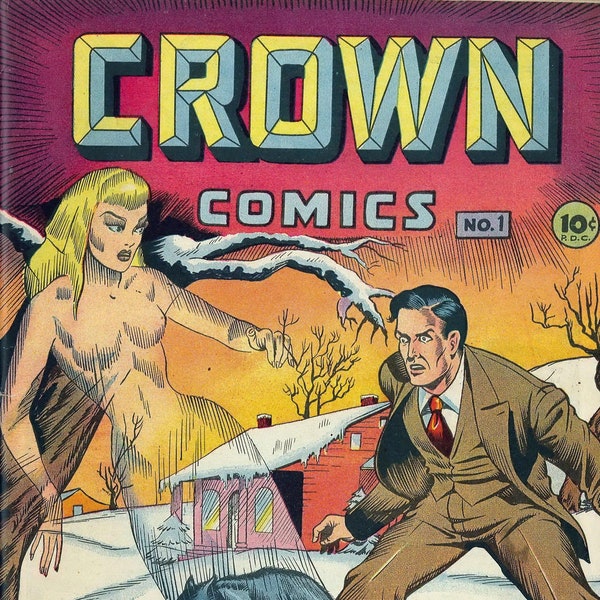 19 Crown Comics. Rare Collection  Vintage Comics, Immediate Digital Download