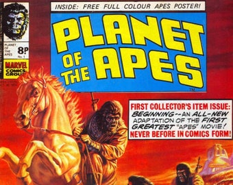 Planet der Affen Großbritannien und USA, UK 1-123 + 3 Jahrbücher, US 1-11 klassische Comic-Bücher, klassische Bücher für Kinder, Vintage-Digital-Download