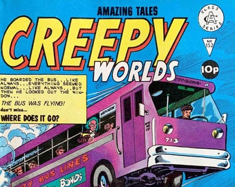 Creepy Worlds Comics - 248 Issues Classic Comic Books, Vintage, Classic Book Kids, Magazine Rack,  Digital Download