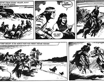 Gun Law Comic Strip Collectibles uit krantenstrips, vintage Comic, zeldzame Comic, Comic Strip, gebaseerd op Gunsmoke onmiddellijke download