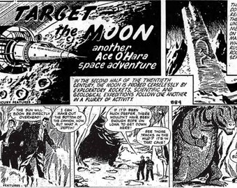 Colección de tiras cómicas Ace O'Hara: aventuras de estilo vintage, descarga instantánea, lector de cómics digital incluido