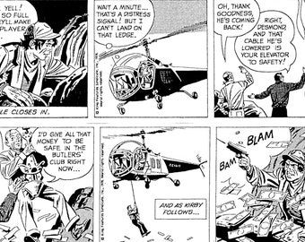 197 Rip-Kirby-Comic-Strip, sehr seltener Comic-Strip, klassischer Comic-Strip, sofortiger Download