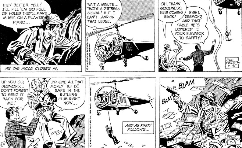 197 Rip Kirby Comic Strip, Very Rare Comic Strip, Classic Comic Strip Immediate Download image 1