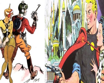 355 bandes dessinées Flash Gordon et 199 bandes dessinées Buck Rogers, bande dessinée très rare, bande dessinée classique téléchargement immédiat