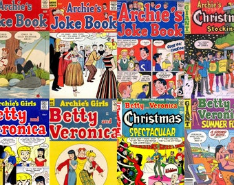 Más de 900 números Colección digital Vintage Archie Comics / Archie Giant, Betty y Verónica, Serie de libros de bromas / / Descarga instantánea