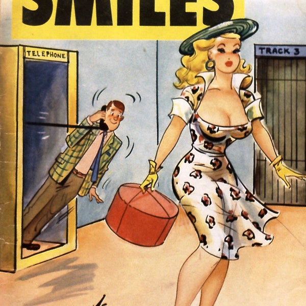 44 Adult Humor/Romance Magazines - Pepper, Smiles, Mirth, and More - Immediate Download - Rare Comics - Comic Book Readers Included!"