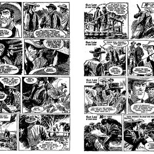 Gun Law Comic Strip Collectibles uit krantenstrips, vintage Comic, zeldzame Comic, Comic Strip, gebaseerd op Gunsmoke onmiddellijke download afbeelding 6
