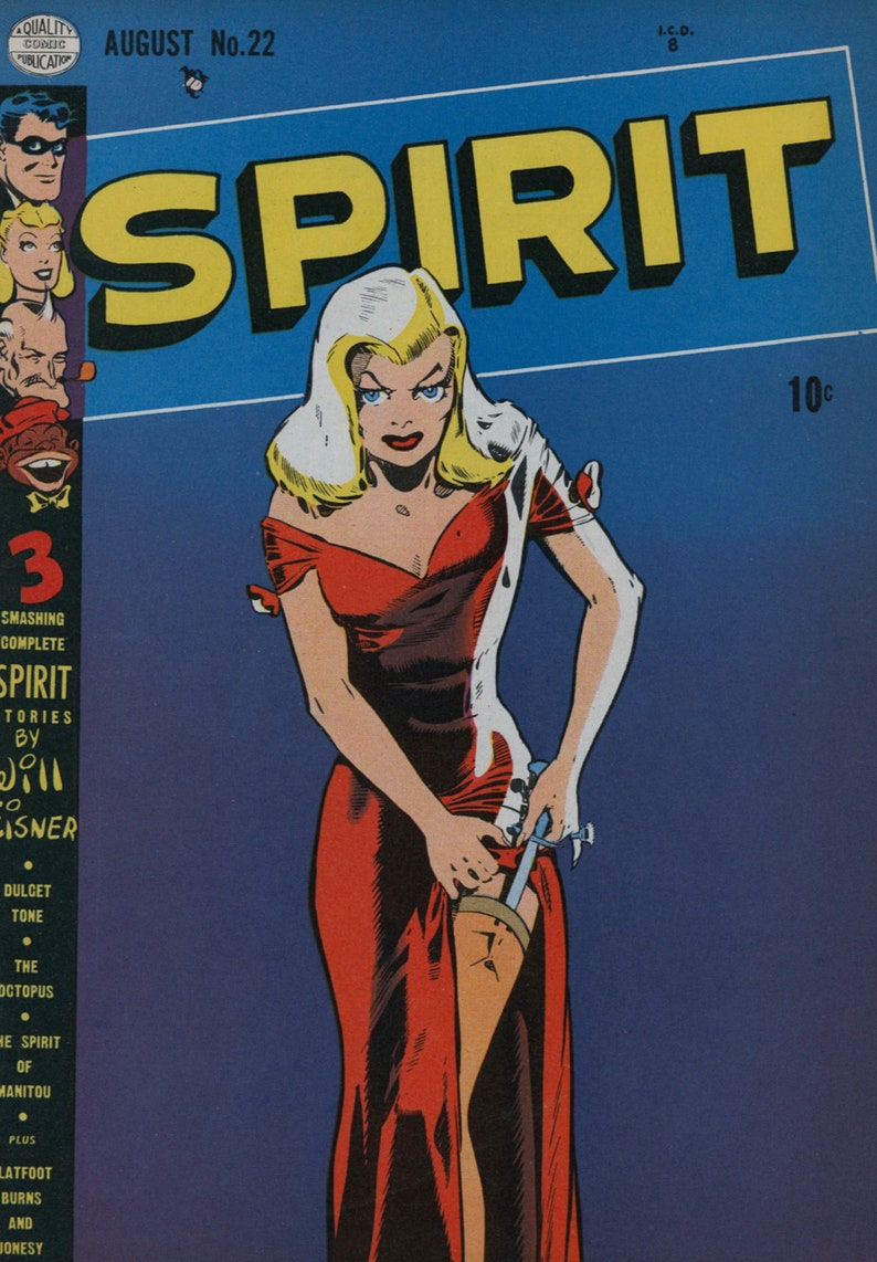 The Spirit Comic 1-22 Complete Classic Comic Books, Vintage, Classic Book Kids, Magazine Rack, Digital Download image 1