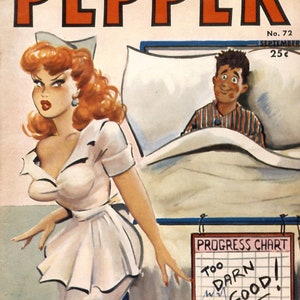 44 Humor/Romanze Magazine für Erwachsene Pepper, Smiles, Mirth, und mehr Sofortiger Download Seltene Comics Comic-Leser enthalten Bild 3