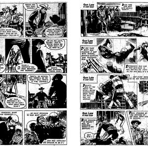 Gun Law Comic Strip Collectibles uit krantenstrips, vintage Comic, zeldzame Comic, Comic Strip, gebaseerd op Gunsmoke onmiddellijke download afbeelding 3