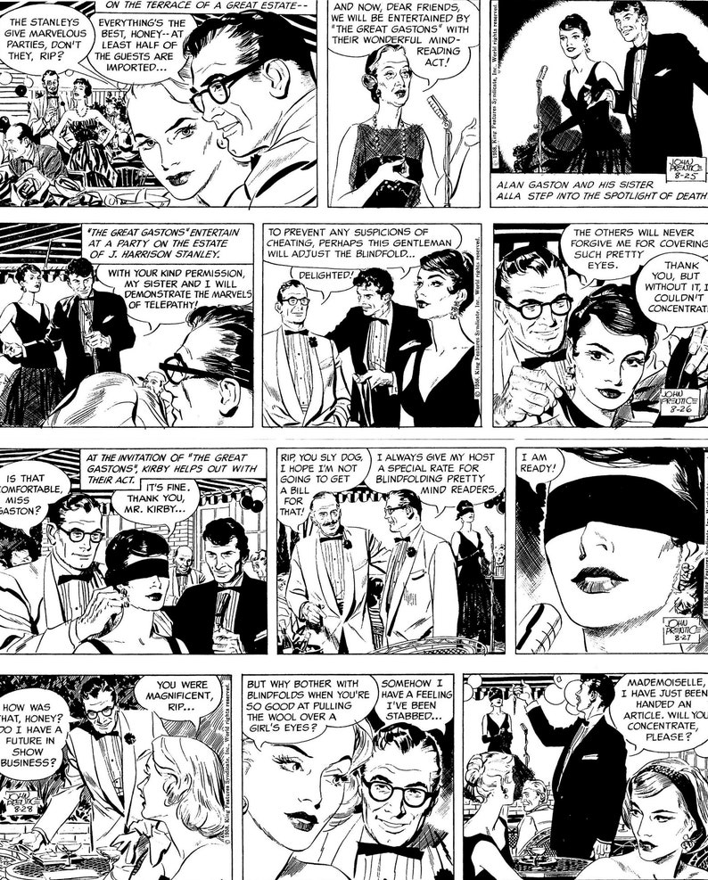 197 Rip Kirby Comic Strip, Very Rare Comic Strip, Classic Comic Strip Immediate Download image 3