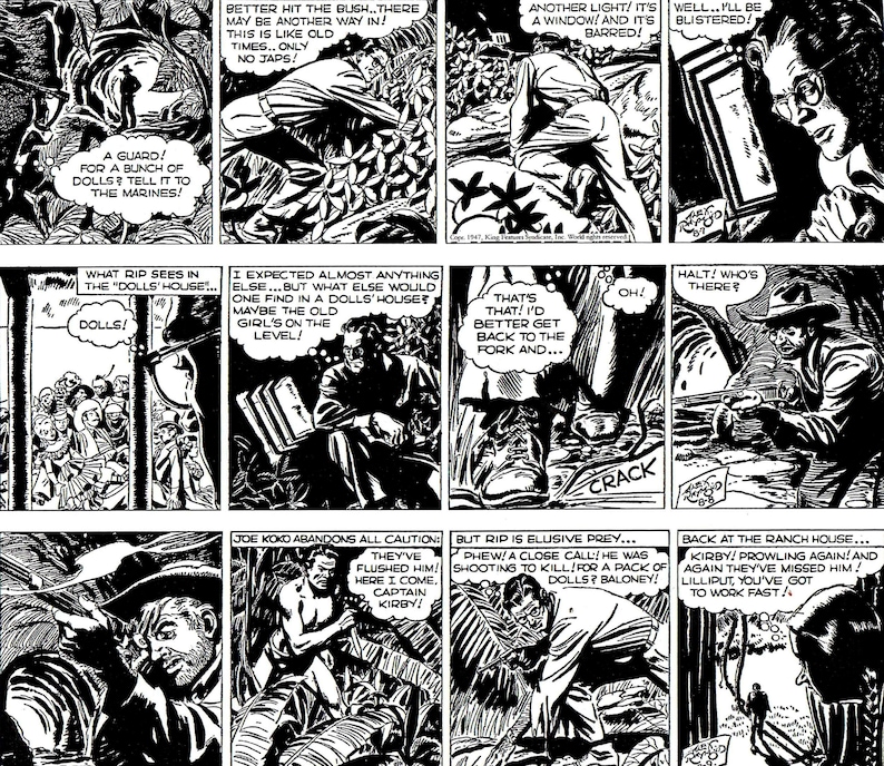 197 Rip Kirby Comic Strip, Very Rare Comic Strip, Classic Comic Strip Immediate Download image 4