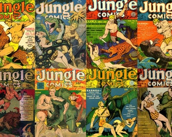 163 Issues Jungle Comics 1940-1954, Complete Run, Digital Download, Golden Age Adventure, Exotic Tales, Ultimate Collector's Set