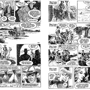 Gun Law Comic Strip Collectibles uit krantenstrips, vintage Comic, zeldzame Comic, Comic Strip, gebaseerd op Gunsmoke onmiddellijke download afbeelding 5