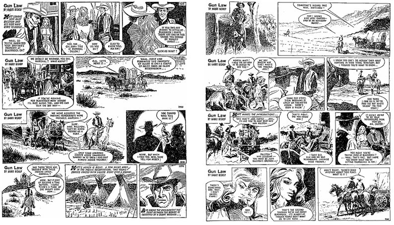 Gun Law Comic Strip Collectibles uit krantenstrips, vintage Comic, zeldzame Comic, Comic Strip, gebaseerd op Gunsmoke onmiddellijke download afbeelding 5