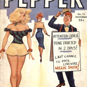 44 Humor/Romanze Magazine für Erwachsene Pepper, Smiles, Mirth, und mehr Sofortiger Download Seltene Comics Comic-Leser enthalten Bild 4
