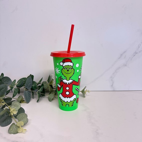 Grinch Inspired Christmas Starbucks Style 24oz 710ml Cold Cup With Straw &  Lid / Tumbler / Reusable / Refillable / Drink / Choice of Cup/lid 