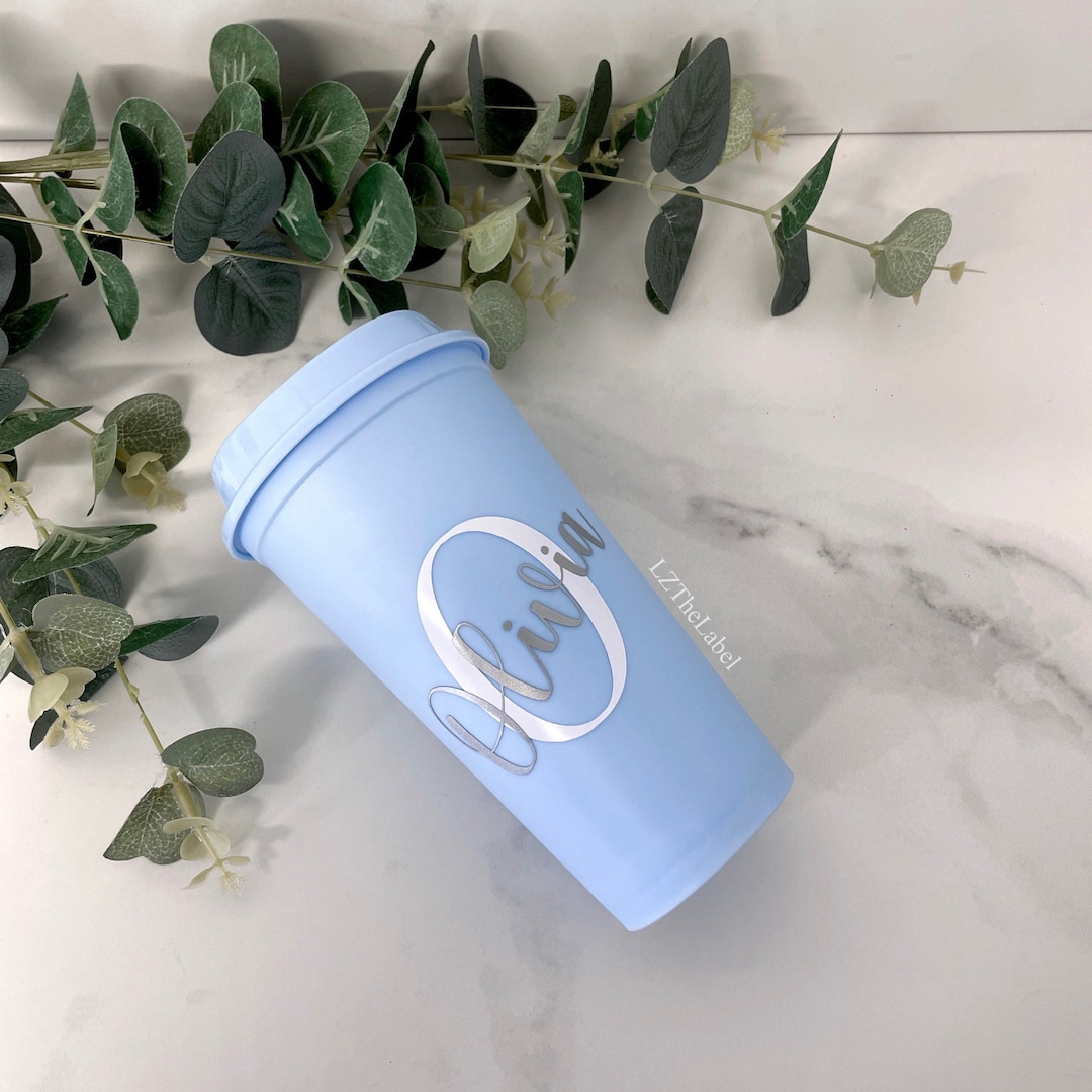 Personalised Blue 16oz 470ml Starbucks Style Coffee Cup With Lid