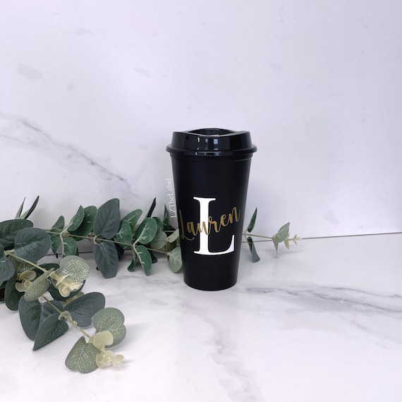 Personalised Black 16oz 470ml Starbucks Style Coffee Cup With Lid / Reusable  / Refillable / Hot Cup / Travel Mug / Gift for Her / Hen Party - Etsy