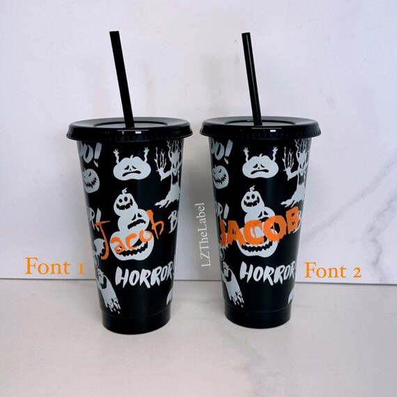 710ml Black White Straw Cup With Lid Coffee Cup Reusable Cups