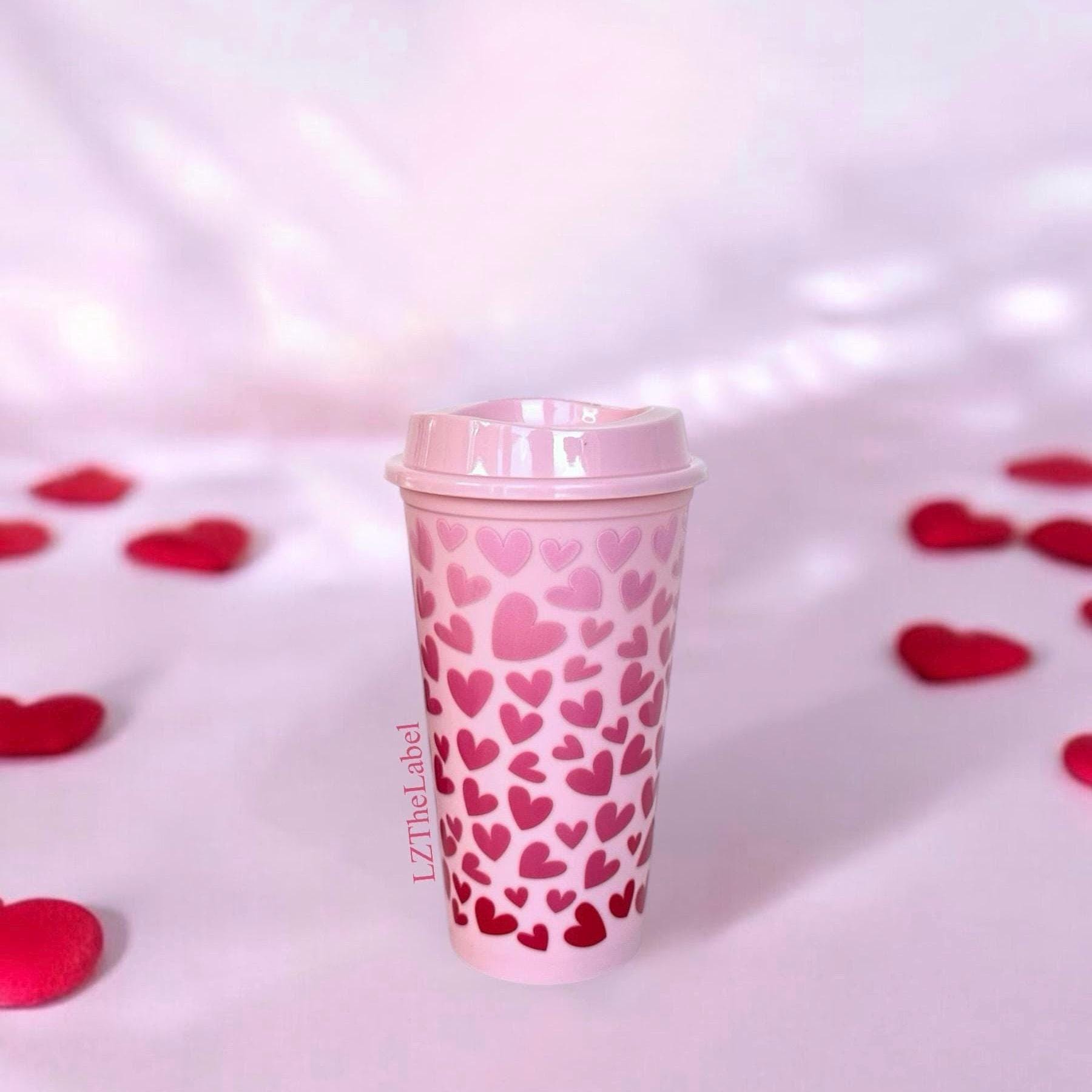 Valentine / Galentine Hearts Design Starbucks Style 16oz 470ml Coffee Cup  With Lid / Tumbler / Reusable / Refillable / Travel Cup / Gift - Etsy