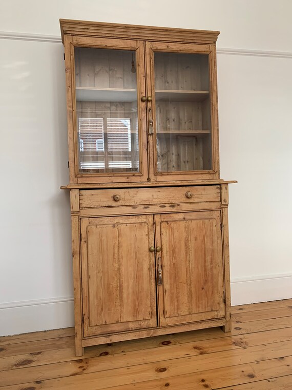 Victorian Pine Dresser / Display / Cupboard / Etsy UK