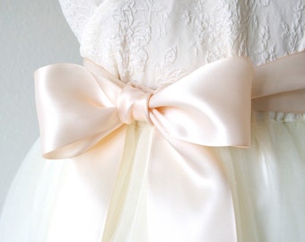 Light Blush Pink Bridal Sash - Soft Pink Wedding Belt - Bridesmaid Sash - Flower Girl Sash - Custom Satin Ribbon Belt