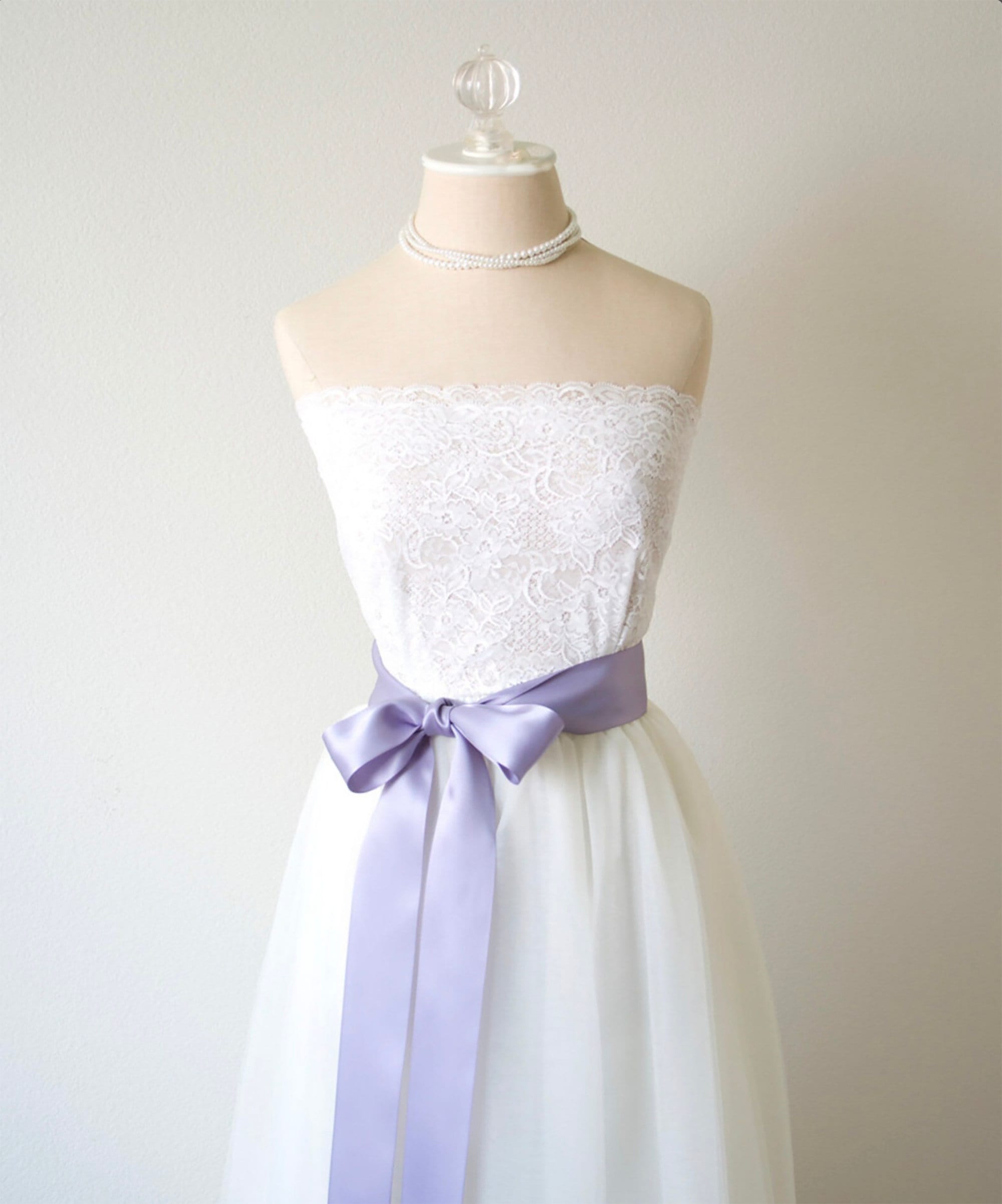 Lavender Satin Wedding Dress Sash: Lilac Bridal Belt - Etsy Finland