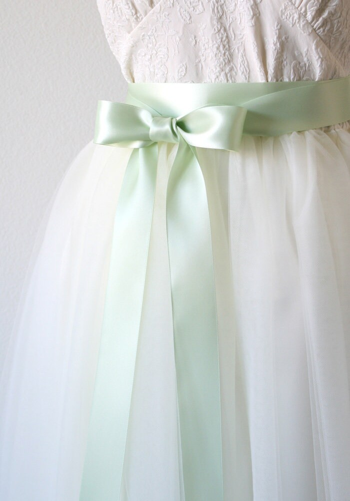 mint green sash for dress Mint Green Flower Belt: Wedding Dress Sash, Baby Shower Decor
