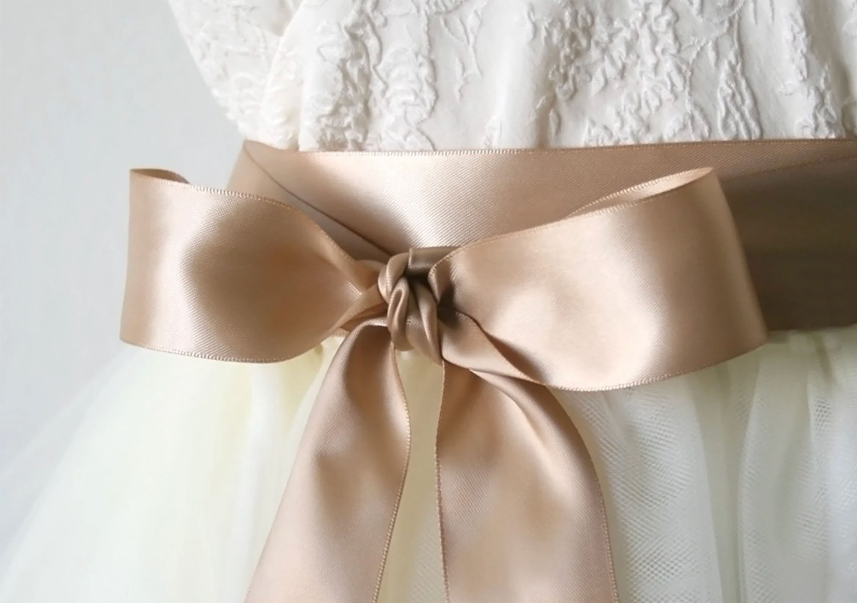 wedding dress brown sash Elegant Strapless Satin Wedding Dresses Sash main image 1