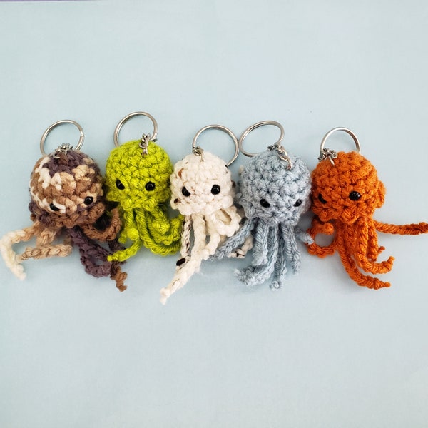 Handmade Crochet Jellyfish Key Chain