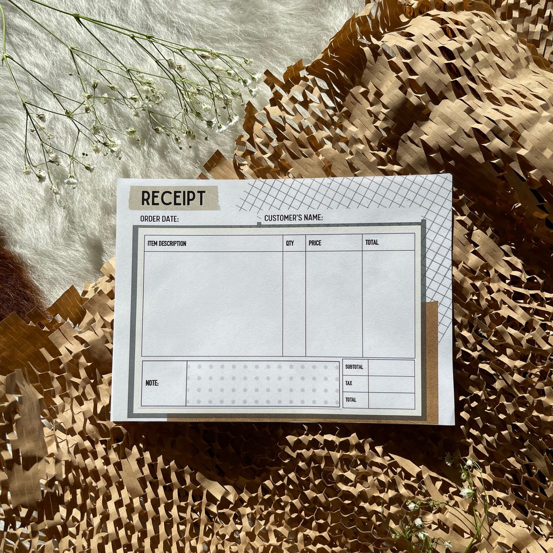 Packing Receipt Modern Thank You Post Cards Digital Download | Dual ...