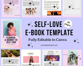 Self-Love Ebook Workbook Template - Fully Editable