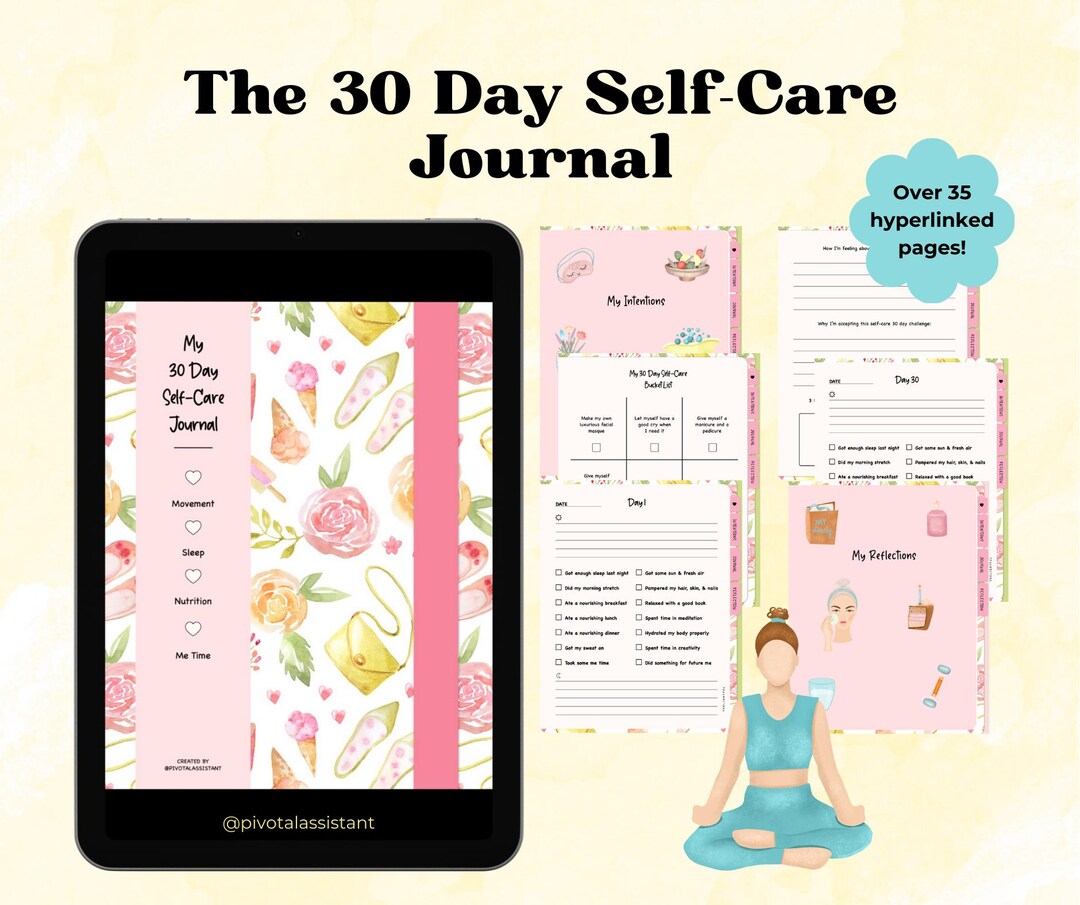 30 Day Self-care Digital Journal for Goodnotes and Noteshelf - Etsy