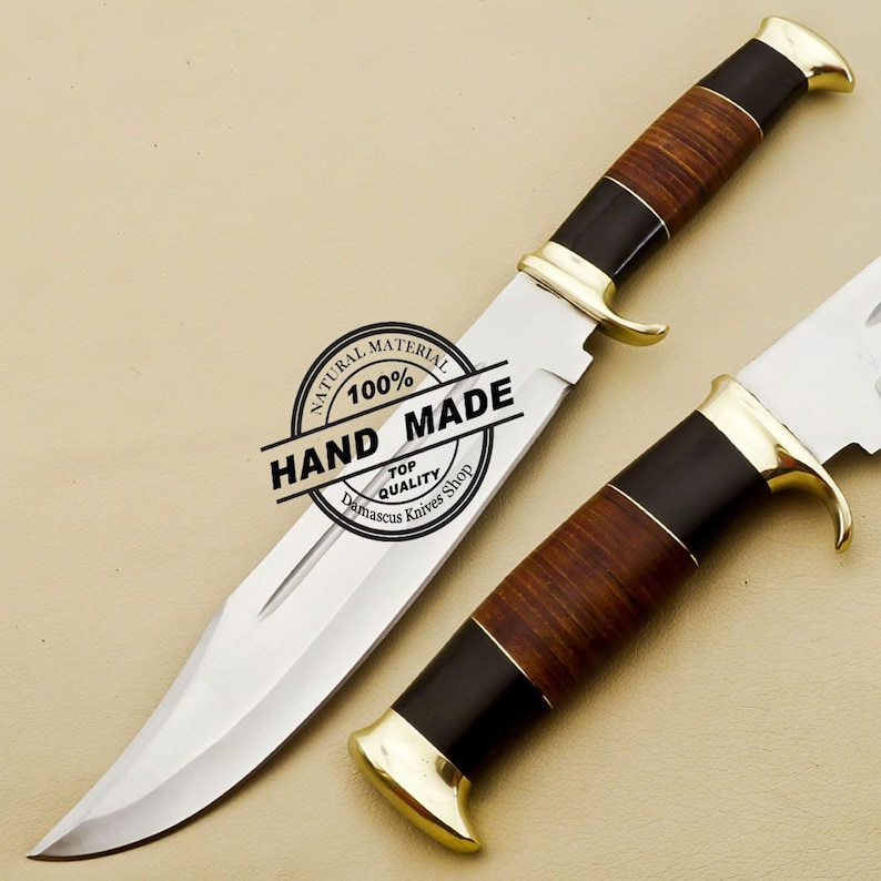 Crocodile Dundee Bowie Custom Handmade Fixed Blade Knife Etsy