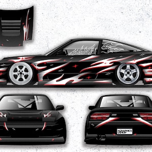 Senshi Livery+ フード左右カスタムレーシングデカールドリフト
